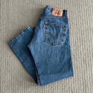 Levi's 501 Blue Straight Jeans Classic Style